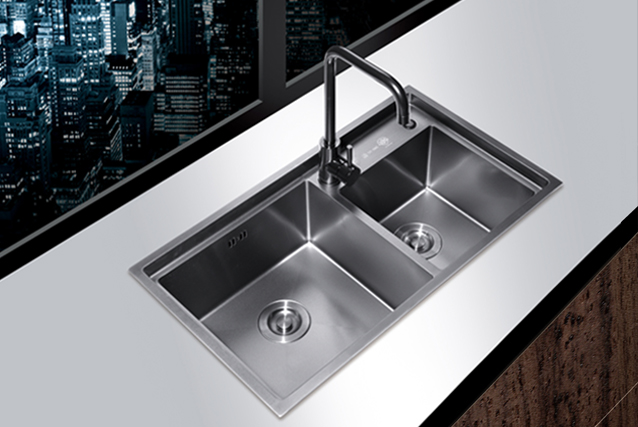 SHN8045H  Nanoparticles black diamond manual sink